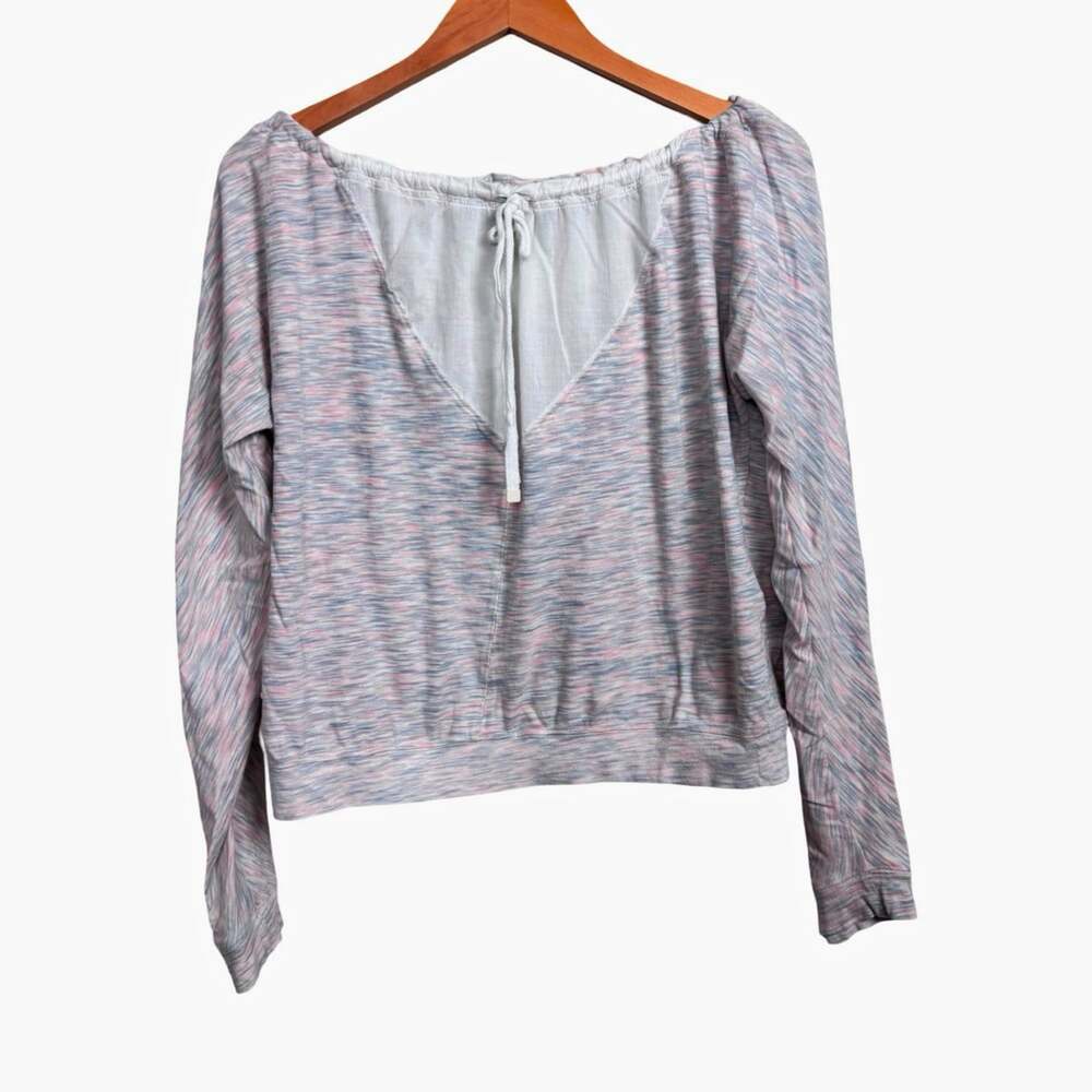 Marc by Marc Jacobs Women’s Boho Relaxed Heathered Knit V-Neck Drawstring XS